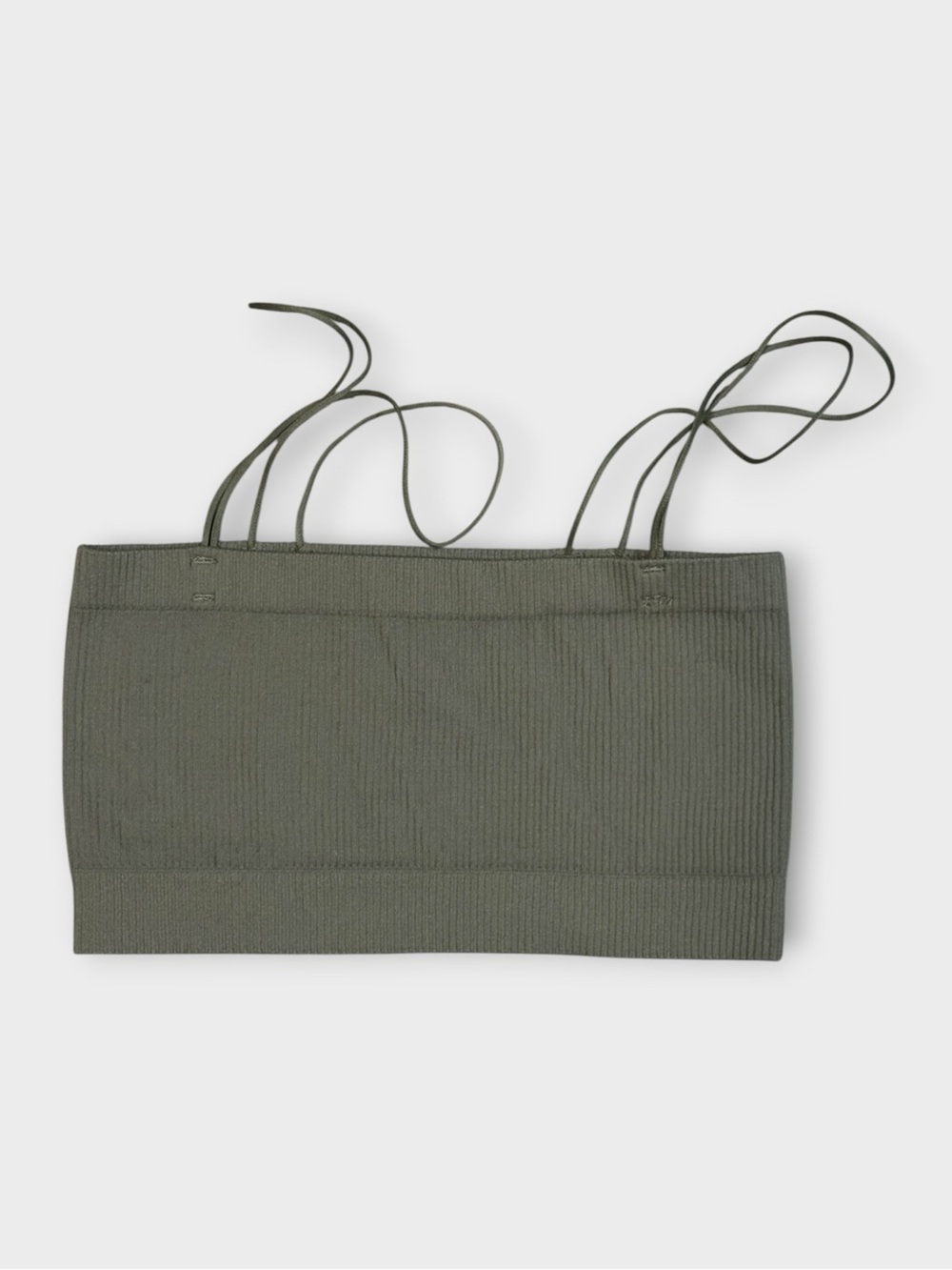 SUNDAY BEST RIBBED TIE-STRAP BANDEAU TOP